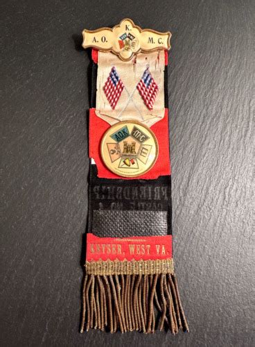 Knights Of The Ancient Order Of The Mystic Chain Pin Ribbon West