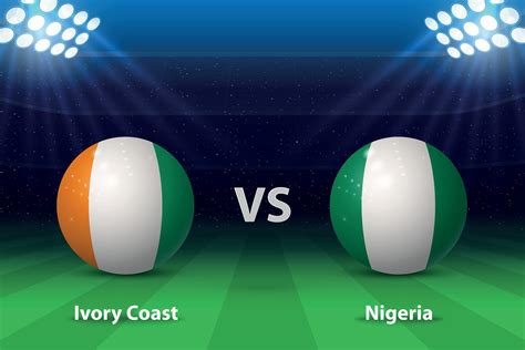 Ivory Coast Vs Nigeria Football Scoreboard Broadcast Graphic 41011073