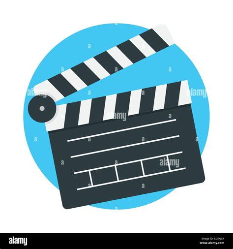 Clapperboard Icon Vector Isolated On Color Background Vector