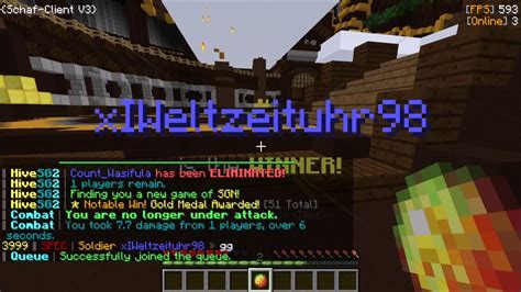 Minecraft Hive Survival Games Kills Des Tages 13032020 Voice