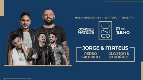 Jorge e Mateus Único 2023 Belo Horizonte Início das Vendas