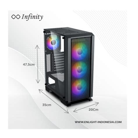 Jual Casing INFINITY NEBULA V4 Tempered Glass ATX MATX Gaming Case