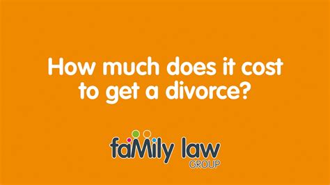 How Much Does It Cost To Get A Divorce Youtube