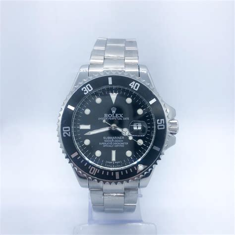 relógio rolex masculino submariner prata fundo preto luxo Shopee Brasil