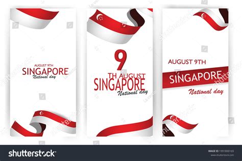 Singapore National Day Singapore Flag Singapore Stock Vector (Royalty Free) 1991800169 ...