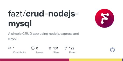 Crud Nodejs Mysqlheaderejs At Master · Faztcrud Nodejs Mysql · Github