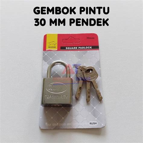 Gembok Nikel Pintu Pagar Mm Pendek Rush Gembok Nekel Mm Lazada