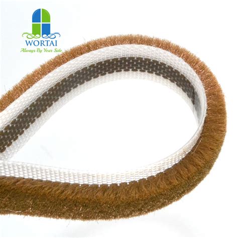 Mohair Weatherstripping Silicon Weather Strip Wool Pile Brush Seal For