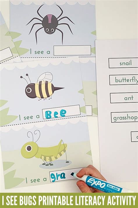 Free Printable Emergent Reader And Literacy Group Activity I See Bugs Emergent Readers Early