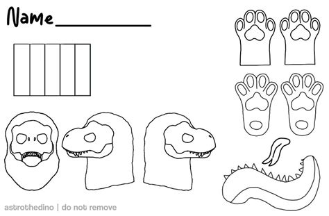 T Rex Dino Mask Reference Sheet By Astrothedino On Deviantart