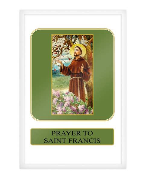 Saint Francis Prayer Card St Francis Prayer Cards Religious T Catholic Christian