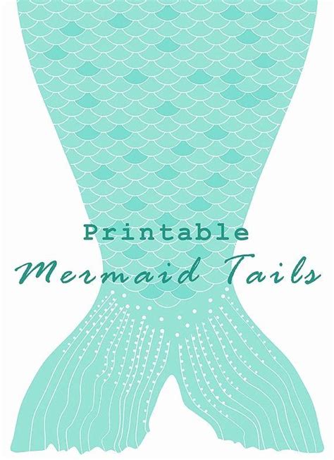 Mermaid Tail Template For Invitation Luxury Mermaid Party Tails Us Letter Size Diy Printable