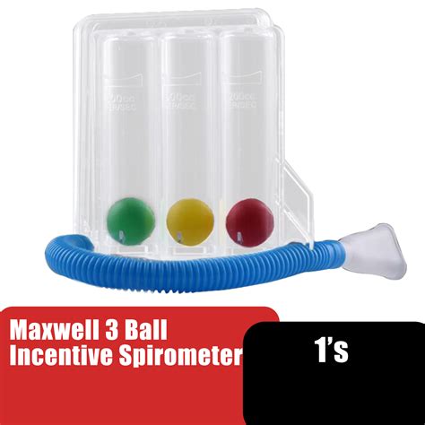 Maxwell 3 Ball Incentive Spirometer Triball Lung Trainer Alat Senaman