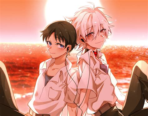 Neon Genesis Evangelion 4k Shinji Ikari Kaworu Nagisa Hd Wallpaper Rare Gallery