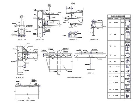 Column To Beam Connection Rcc Structure Detail D View Cad Construction