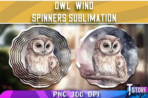 Owl Wind Spinners Sublimation Png Graphic By The T Store Design