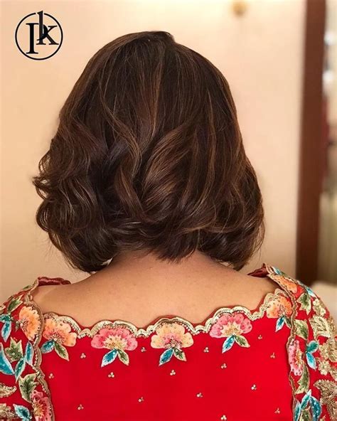 Indian Bridal Hairstyle Short Hair Wavy Haircut