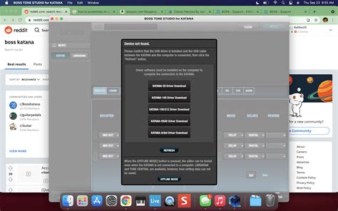 Help with Boss Tone Studio! I recently bought a Boss Katana 100 and downloaded tone studio for