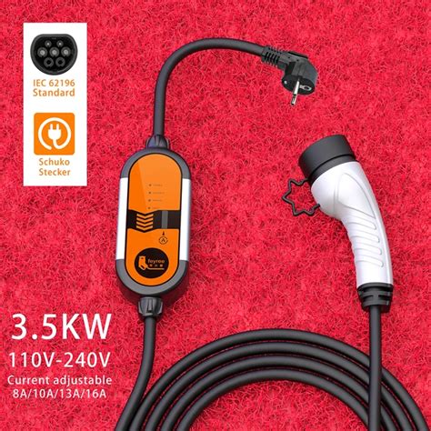 Feyree cargador EV portátil para coche eléctrico Cable de carga EVSE