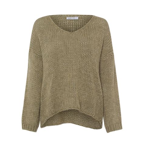 Tredy Fashion Onlineshop Pullover In Grobstrick Salbei Mode In