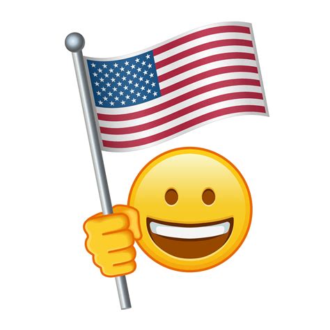 Emoji with USA flag Large size of yellow emoji smile 42151481 Vector Art at Vecteezy