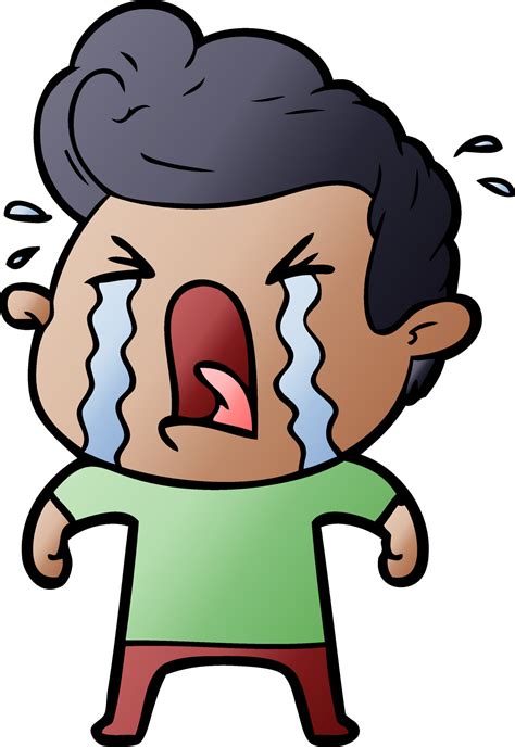 Cartoon Crying Man Vector Art At Vecteezy