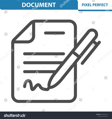 Document Icon Professional Pixel Perfect Icons Stock Vector Royalty Free 1030353712 Shutterstock