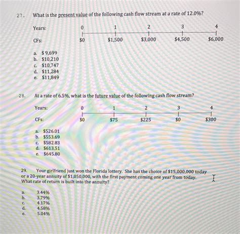 Solved What Is The Present Value Of The Following Cash Flow