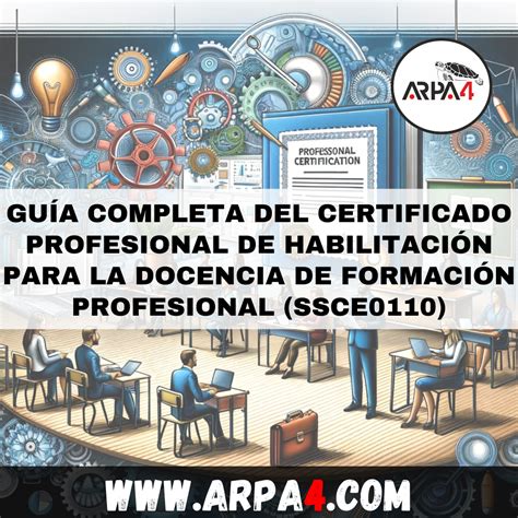 Gu A Completa Del Certificado Profesional Ssce Arpa