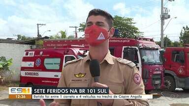 Gazeta Meio Dia Batida entre uma carreta e quatro veículos deixa