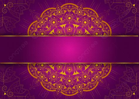 Gold Mandala Background In Wedding Invitation Card Style Pattern With