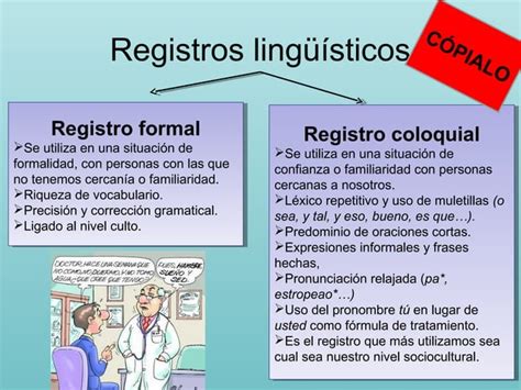 Los registros lingüísticos PPT