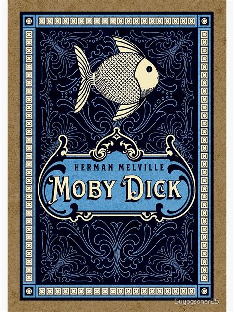 Moby Dick Herman Melville Book Cover Art Poster For Sale By