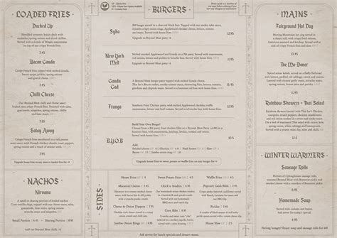 MENUS – CHURCH