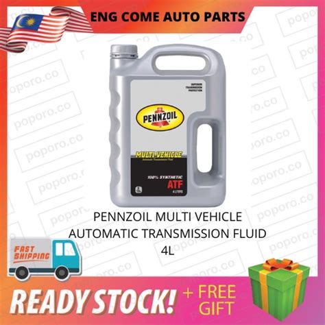 Pennzoil Multi Vehicle Automatic Transmission Fluid 4l 100