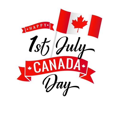 Canada Day 1 Juli Vector Illustratie Happy Canada Day Vakantie