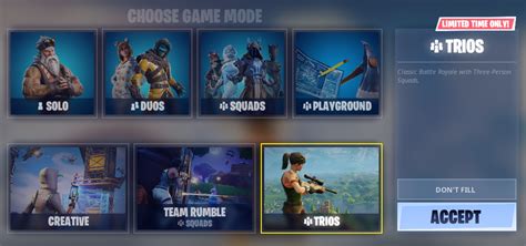 New Game Mode Trios R FortNiteBR