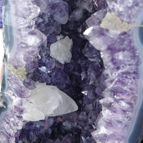 For Local Pick Up Only - Amethyst Geode with Large Calcite Point - Crystals of Atlantis