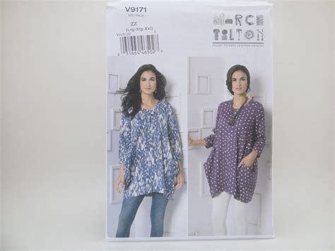 Vogue Marcy Tilton Wearable Art Pullover Tunic Pattern Xsm Med