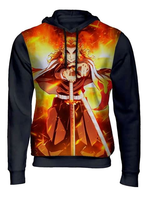 Moletom Blusa Pilar Rengoku Anime Demon Slayer Full 455 Parcelamento