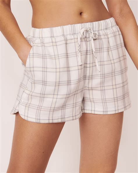 Shorts With Buttons Dream Plaid La Vie En Rose