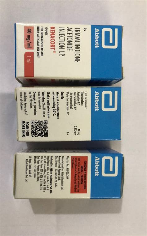 Kenacort 40Mg Injection Packaging Type Vial Packaging Size 1ML At