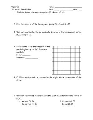 Fillable Online Algebra 2 Practice Set 56 How To Find The Distance