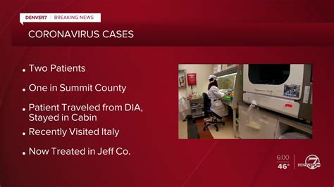 Colorado reports first confirmed cases of novel coronavirus