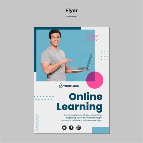 Premium Psd Flyer Template With E Learning Design