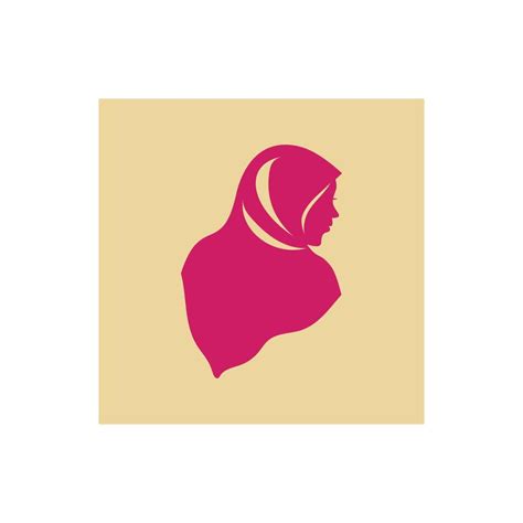 hijab logo simple design 22326000 Vector Art at Vecteezy