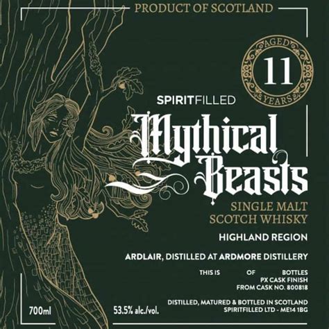 Mythical Beasts Ardlair 11 Year Old Single Cask Malt Whisky Crafty