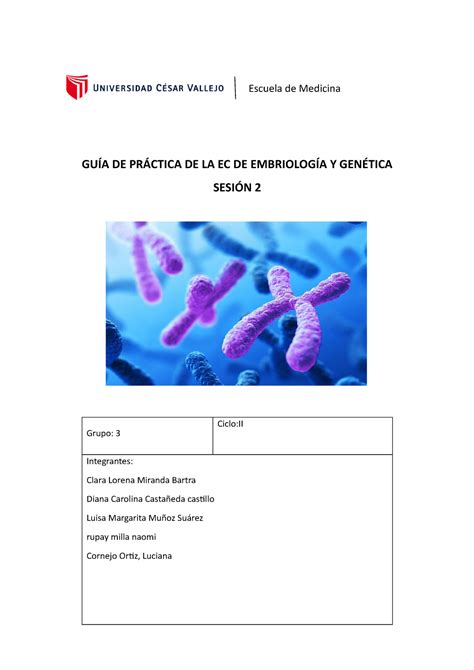 GUÍA PRÁCT 2da SesióN A2 GUÍA DE PRÁCTICA DE LA EC DE EMBRIOLOGÍA Y