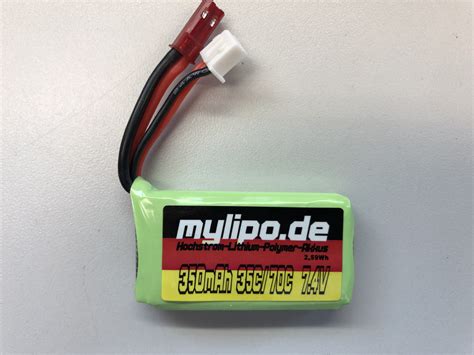 MyLiPo 350 MAh 2S LiPo Batteri JST Stik LiPo Batterier RC Netbutik