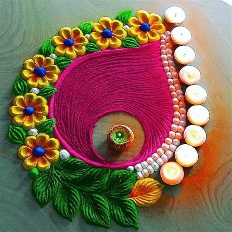 21 Easy Rangoli Designs For Diwali 2023